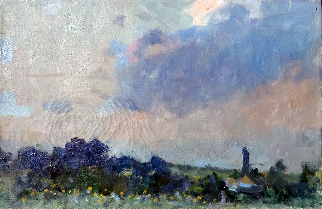 The Village of Lyashchivka in the Evening